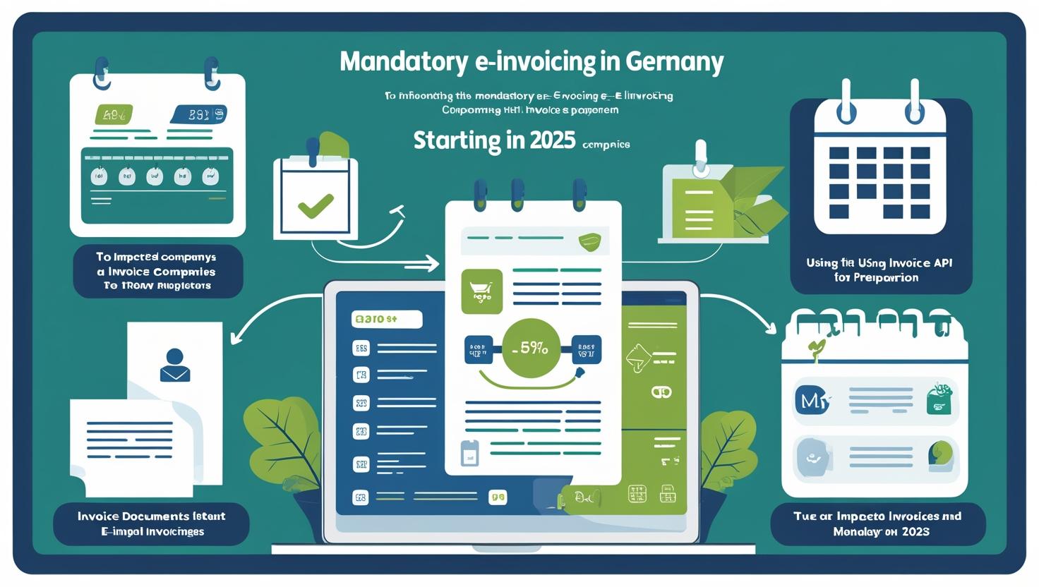 Infografik zur verpflichtenden E-Rechnung in Deutschland ab 2025